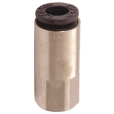 10MM OD TUBE X 1/2" BSPP FEM STUD - 1/2" BSP Parallel Female x 10mm Outside Diameter, LF3000 Metric Push-in Tube Fitting, Stud, Plastic/Brass Nickel Plated, Working Temperature -20Ã‚Â°C to +80Ã‚Â°C, Maximum Working Pressure 20 bar, Parker LegrisAll ima