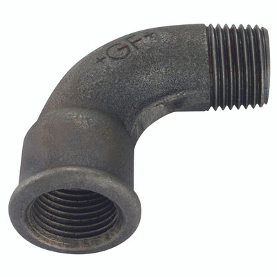 1.1/2"BSP/T MALE/F SHORT BEND BLACK GF1A - 1