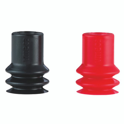 L/MULTI BELLOW CUP  10MM  NITRILE - 10mm Suction Area Diameter, IRHD of 60, Vmeca Suction Cup, Long Multi Bellow, VBL Series Nitrile Bellow Cup, Black, Working Temperature -20Â°C to +110Â°C, VmecaAll images used are for illustrative purposes only