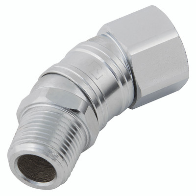 1/4" BSPP Free Angle Rotating Joint - 1/4" BSP Parallel Male x Female Free Angle Rotating Joint Female, BSP Parallel Series 25KA, Standard, Parker Rectus, Pneumatic Quick Release, Non Valved, Nickel Plated Steel, Working Temperature -20Ã‚Â°C to +100Ã‚Â°C,