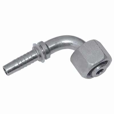 M36 x 2 Metric Female Heavy Duty 90Â° Swept Elbow - M36 x 2 Metric Female, Hydraulic Hose Connector, 24Â° Cone Seat DIN 3865 x Hose Tail, Heavy Duty, 90Â° Swept Elbow, to Suit 1" Hose Inside Diameter, Steel, Hexavalent Chromium Free Plating, FT ProAll