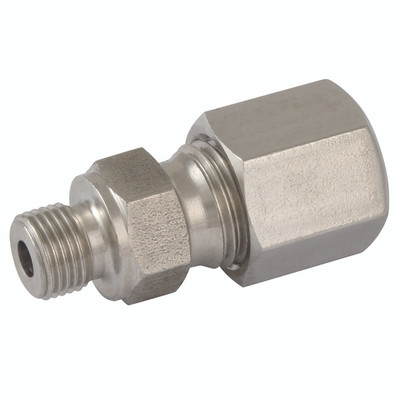 6LX1/4" BSPP MALE STUD - 1/4" BSP Parallel Male x 6mm Outside Diameter, Hydraulic 316 Stainless Steel DIN 2353 Compression Fitting, Form B x Tube, Light Duty, Stud Coupling, PH IndustrieAll images used are for illustrative purposes only