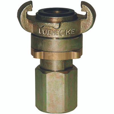 MODY CLAW COUPLING FEMALE 1/2" - 1/2" BSP Parallel Female, SSG Female Thread - DIN 3238 Part 2, BSP Parallel, SSG Claw Coupling, DIN 3238 Standard, Nitrile Seal, Zinc Plated and Yellow Passivated (Chrome VI Free) Malleable Iron, Working Temperature -45Ã‚Â