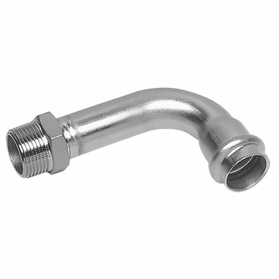 22MM X 3/4"S9000 90ÔøΩÔøΩ BEND FEMXMALE BSPT - 3/4" BSP Tapered Male x 22mm Inside Diameter, Press Fit Piping System, Series 9000, 90° Female x Male Thread, Elbow, Stainless Steel, EPDM, Seal, Working Temperature -30°C to +120°C, Maximum Wo 22MM X 3/4"S9000 90ÔøΩÔøΩ BEND FEMXMALE BSPT - 3/4" BSP Tapered Male x 22mm Inside Diameter, Press Fit Piping System, Series 9000, 90° Female x Male Thread, Elbow, Stainless Steel, EPDM, Seal, Working Temperature -30°C to +120°C, Maximum Wo
