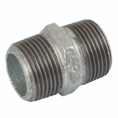 (BS FIG144) BSPT HEX NIPPLE 1/4 GLV - 1/4" BSP Tapered Male, Malleable Iron Pipe Fitting, Galvanised, Equal Hexagonal Nipple, Fig (BS FIG144) BSPT HEX NIPPLE 1/4 GLV - 1/4" BSP Tapered Male, Malleable Iron Pipe Fitting, Galvanised, Equal Hexagonal Nipple, Fig