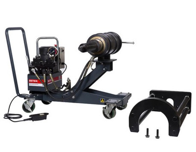 Bearing puller/pusher BETEX BPPS 100 tons with solenoid valve & side shift - <strong>For mounting and dismounting of rail and metro bearing sets