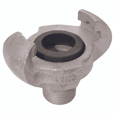 CLAW COUPLER 1/2" BSP MALE PLATED - 1/2" BSP Parallel Male, Q3 Male Thread, European Execution Double Lock Claw Coupling, Nitrile Seal, Zinc Plated and Yellow Passivated Malleable Iron, Working Temperature -40Ã‚Â°C to +95Ã‚Â°C, Maximum Working Pressure 10