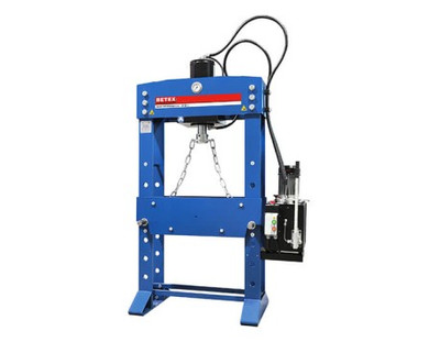 Workshop press BETEX WSPE200 S400 W1300 - These electric hydraulic workshop presses are suited for general assembly work, straightening, and for testing a wide range of components