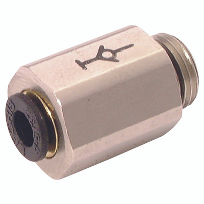 4MMX1/8" SELF-SEAL MALE STUD - 1/8" BSP Taper Male x 4mm Outside Diameter, LF3000 Metric Push-in Tube Fitting, Self-sealing, Stud, Plastic/Brass Nickel Plated, Working Temperature -20Ã‚Â°C to +80Ã‚Â°C, Maximum Working Pressure 20 bar, Parker LegrisAll