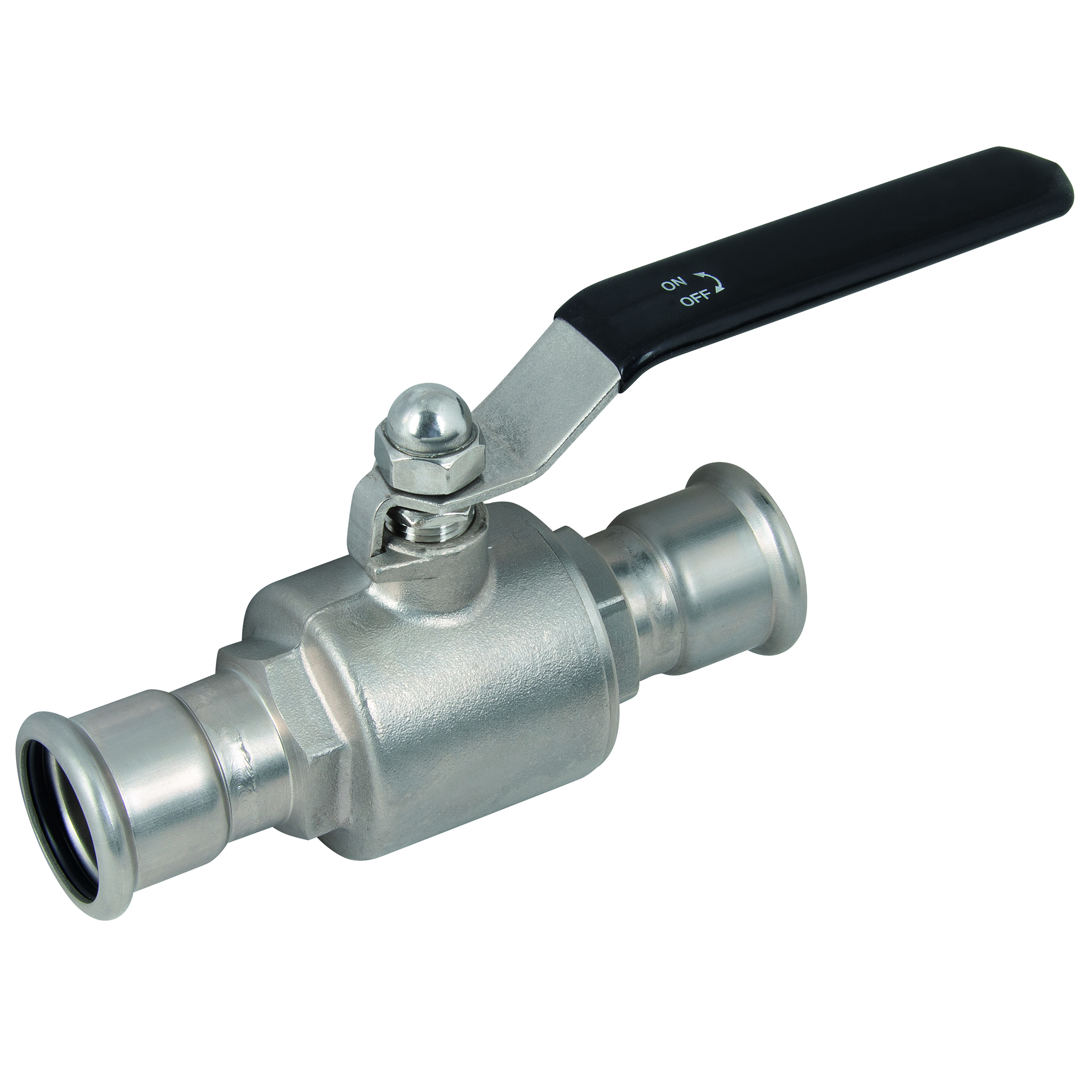 22MM BLACK HANDLE S/S LEVER BALL VALVE