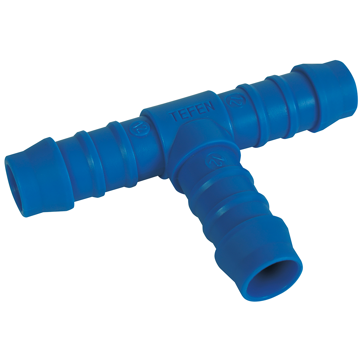 14MM ID HOSE EQUAL TEE BLUE PLASTIC