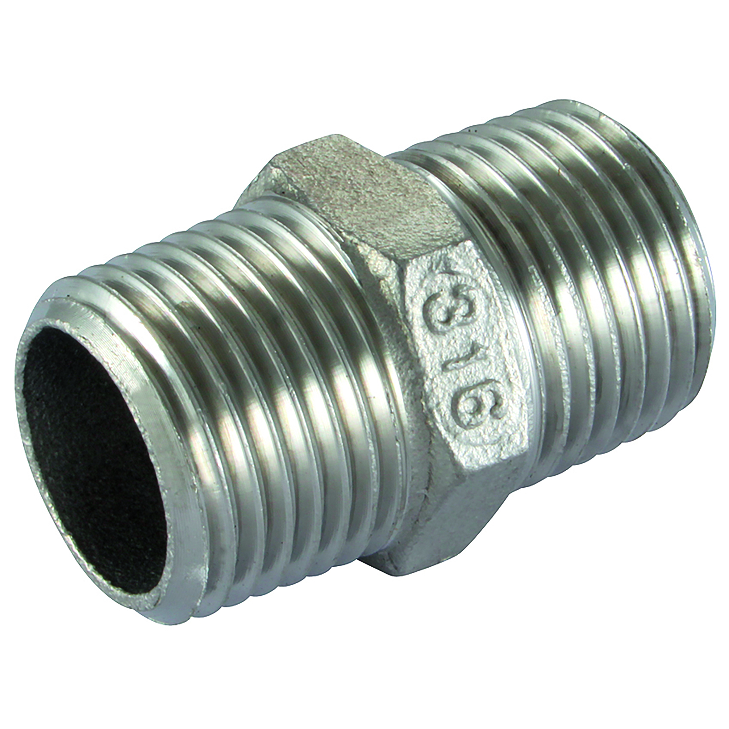 ST.STEEL EQUAL HEX NIPPLE 3/4" BSPTMALE