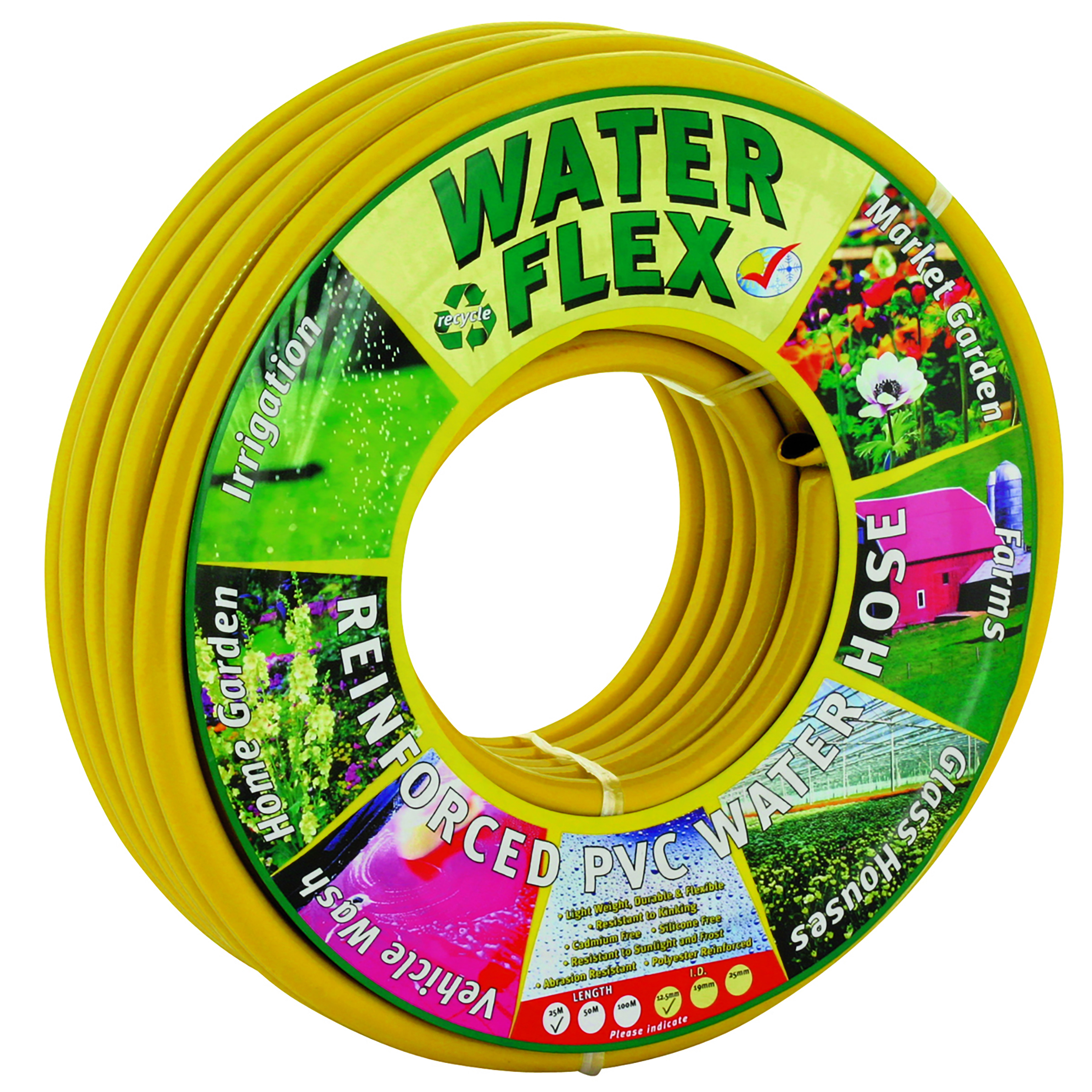 12.5MM ID X 17.5MM OD 25M WATER FL/HOSE