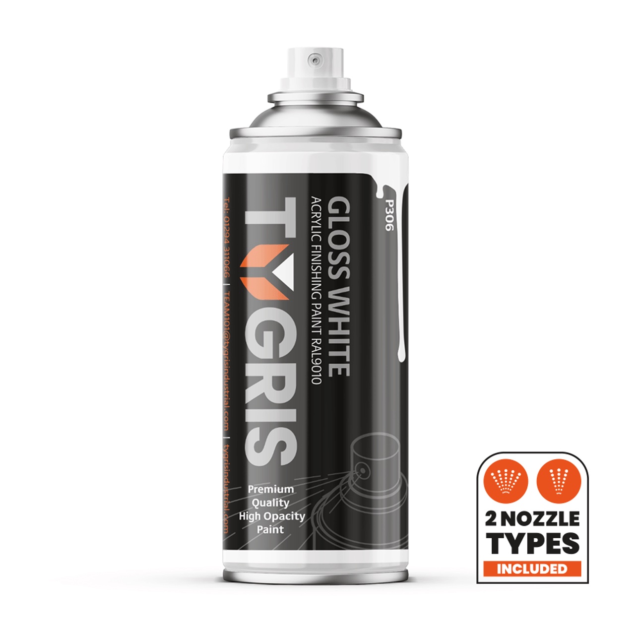 Tygris Gloss White Paint (RAL9010) 400ML