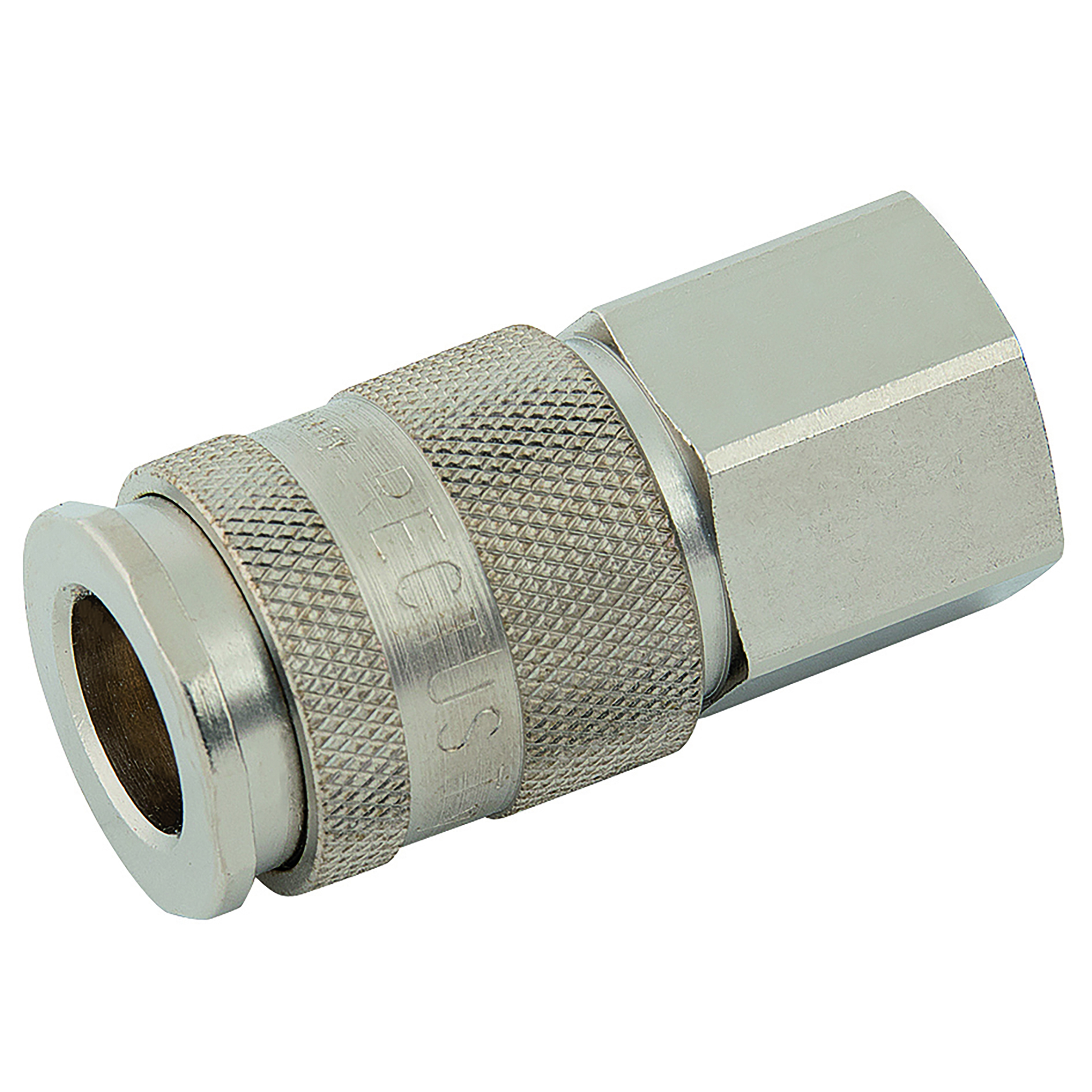 1/4" BSPP FEM  COUPLING BRASS NICKEL