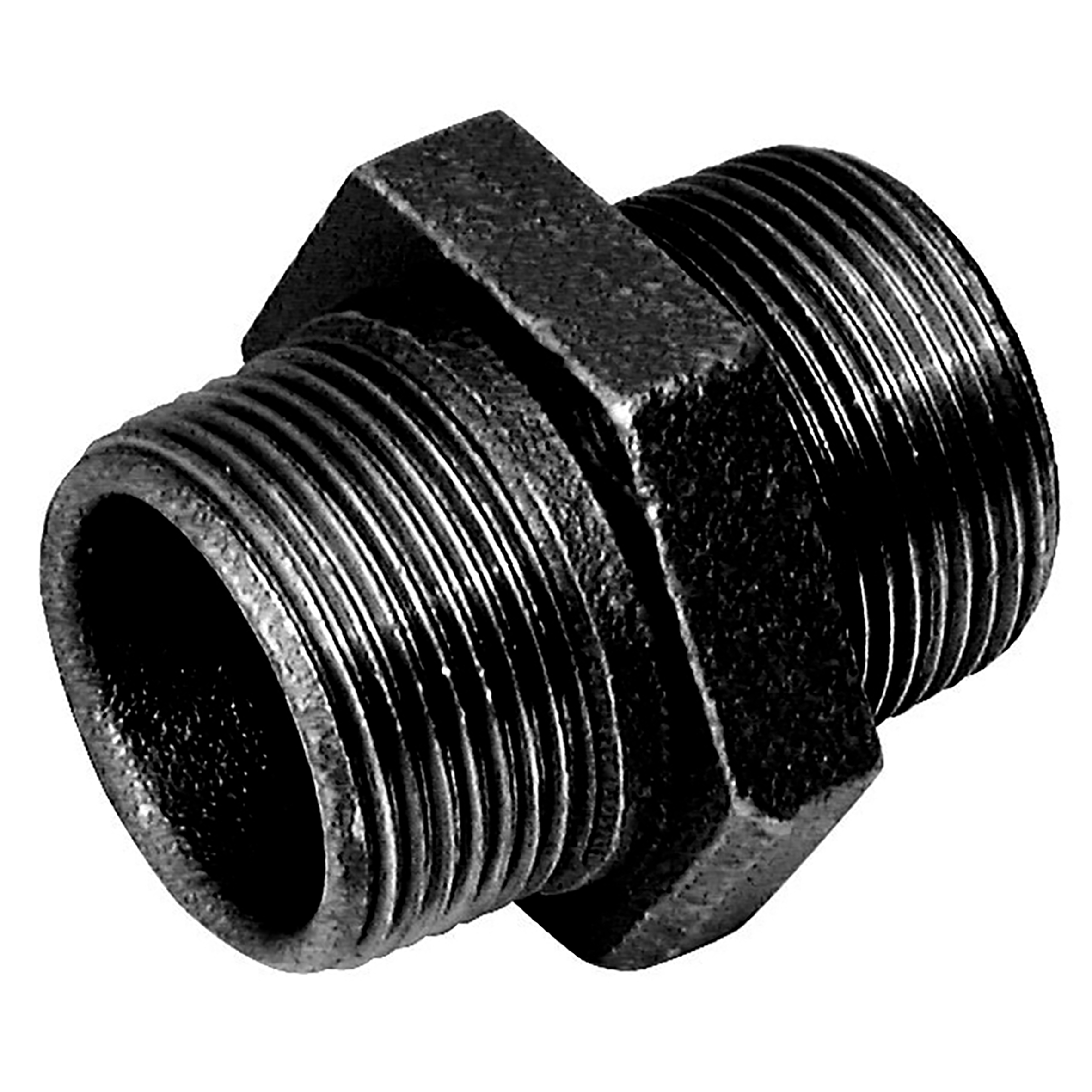 2.1/2"BSPT MALE HEX NIPPLE FIG144 BALCK