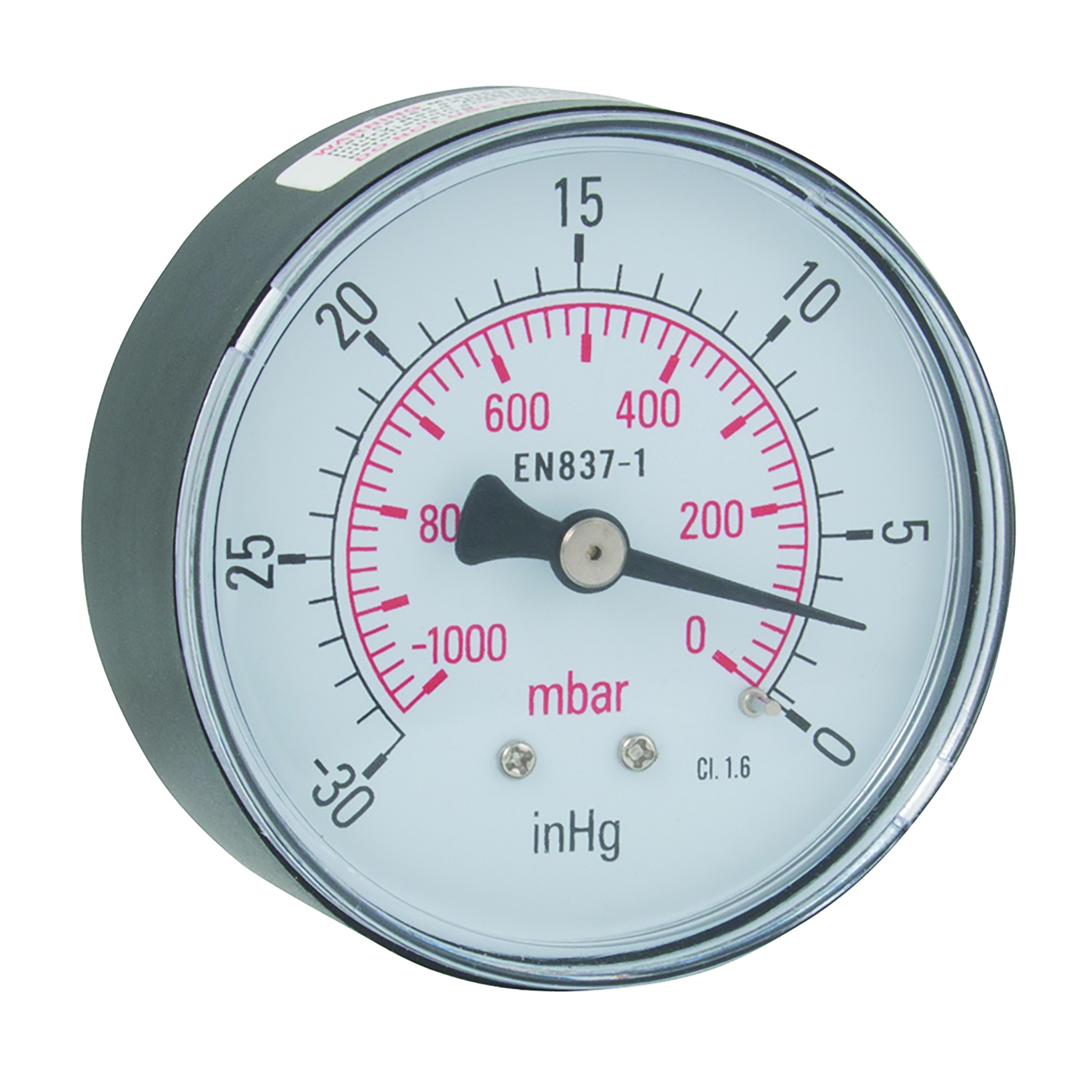 1/4"BSPT 63MM VACUUM CNTR BK CNNCT GAUGE