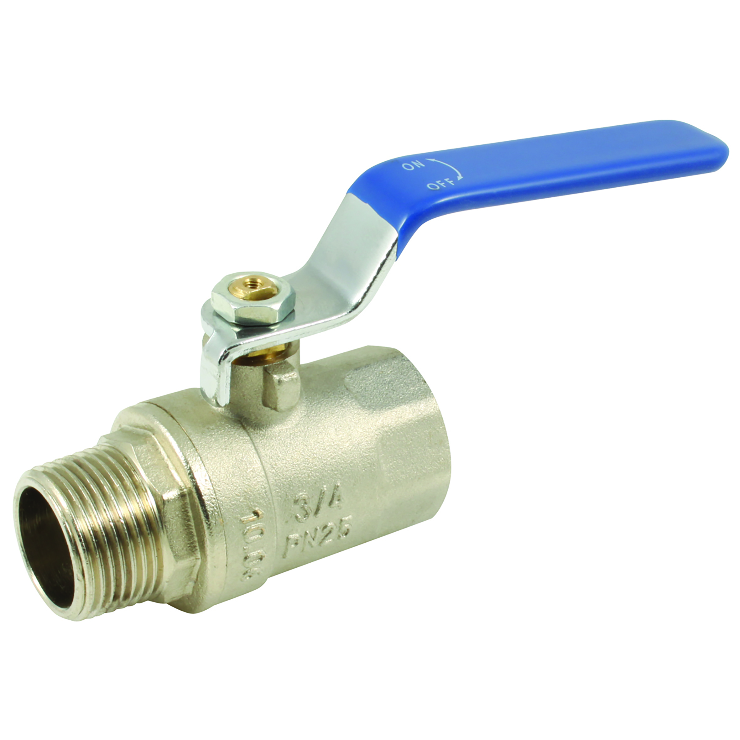 3/8"  BSPP BALL VALVE M/F BLUE  HANDLE