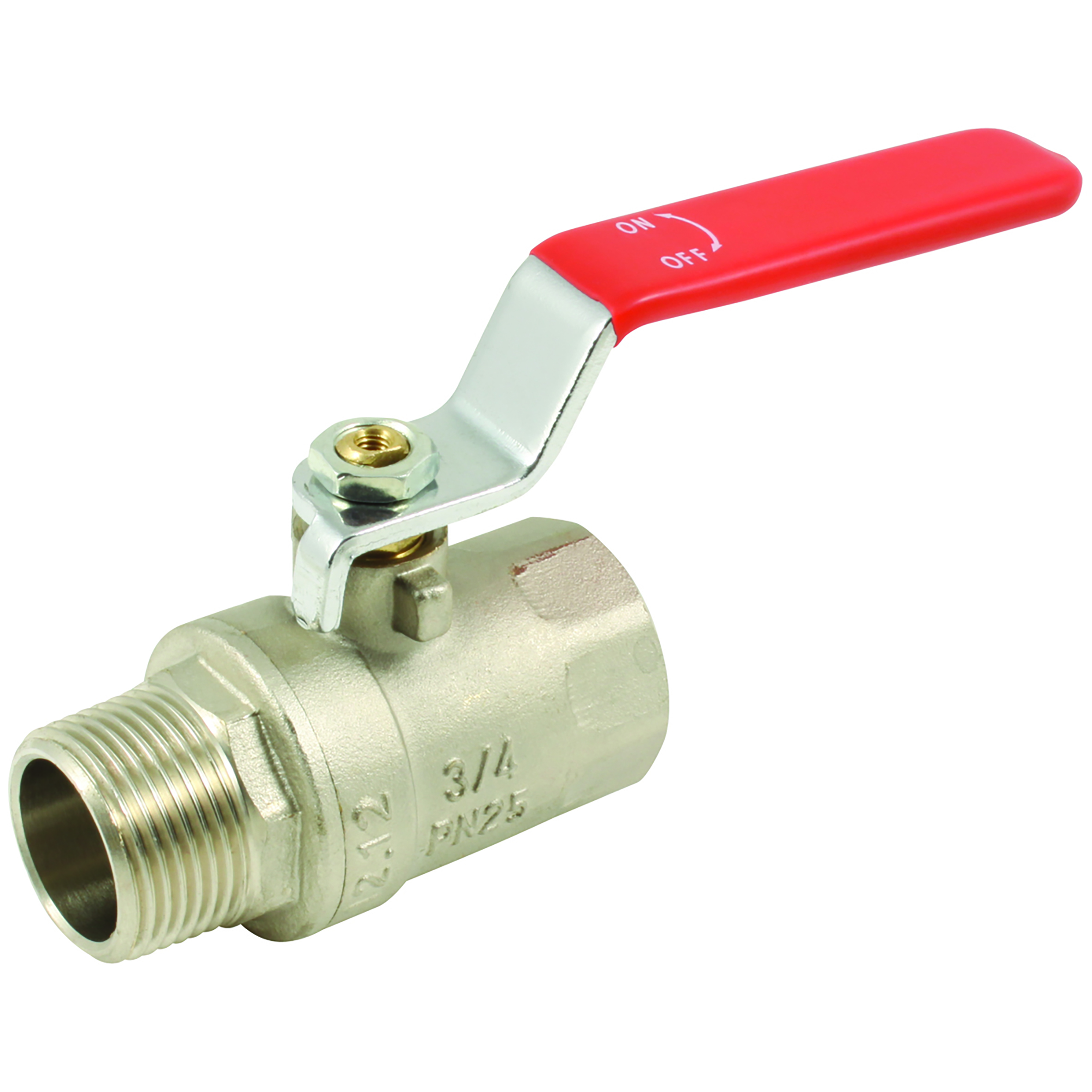 1/2"  BSPP BALL VALVE M/F RED LEVER
