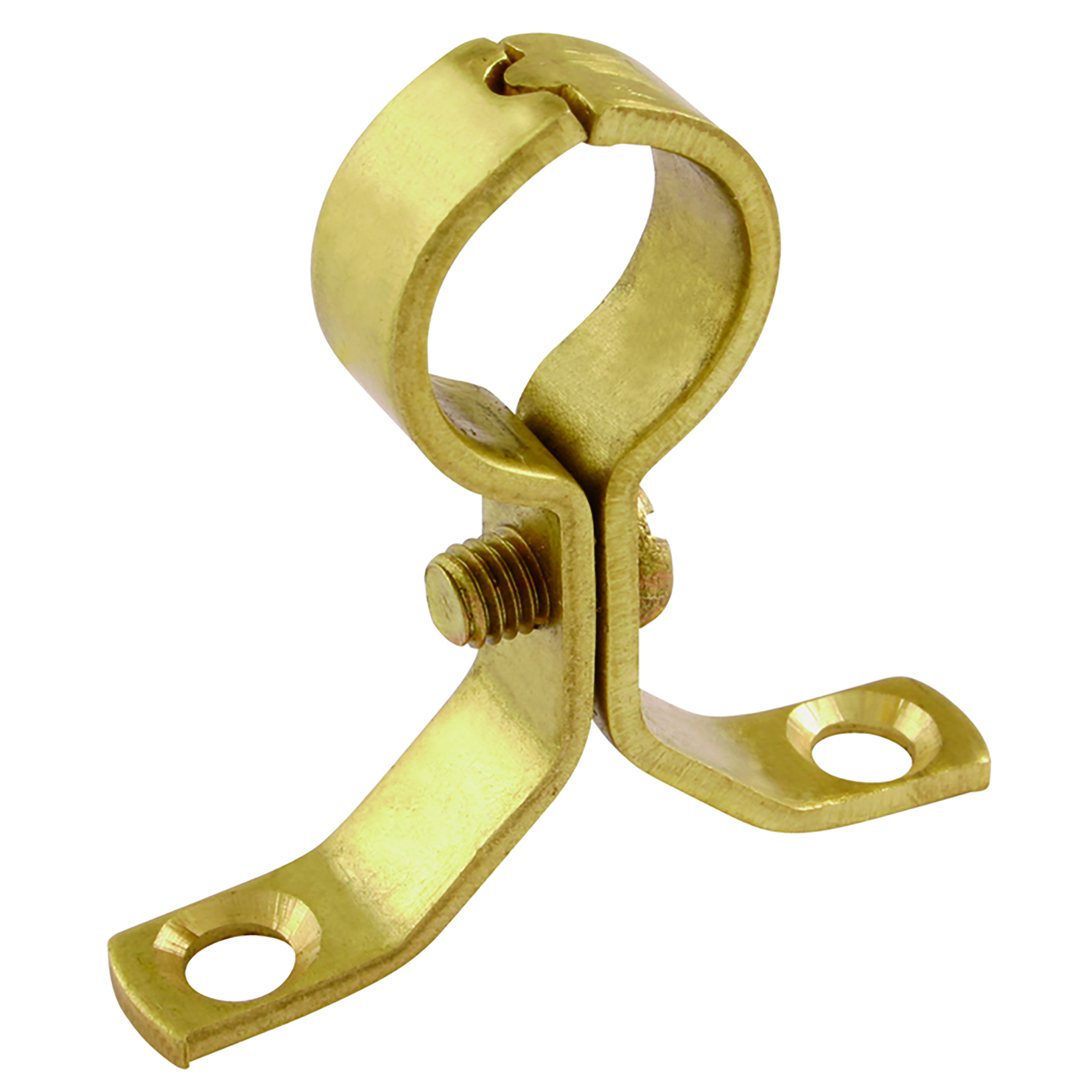 15MM OD PIPE CLIP SCREW-ON BRASS