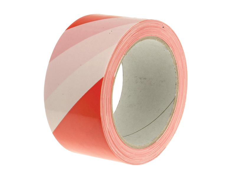 Faithfull Economy Self-Adhesive Hazard Tape Red/White 50mm x 33m