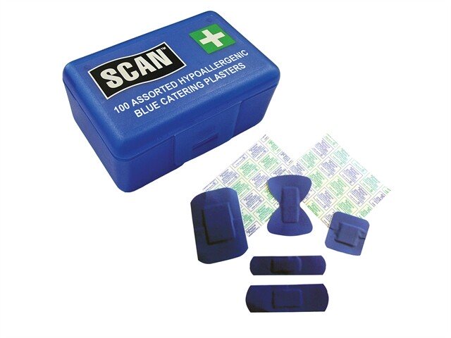 Scan Assorted Hypoallergenic Blue Plasters 120