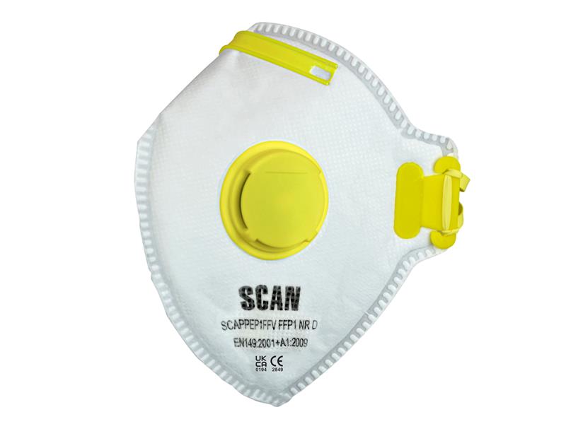 Scan Fold Flat Valved Disposable Mask FFP1 (Pack of 10)