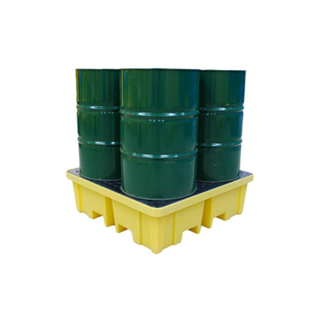 ECOSPILL PE 4Drum Spill Pallet 4 Way 122x122x39cm Containment & Drain Protection