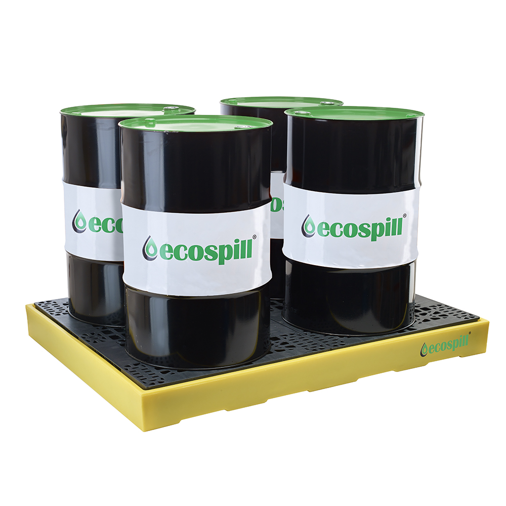 ECOSPILL PE 4Drum Bunded Workfloor 166x126x15cm Containment & Drain Protection