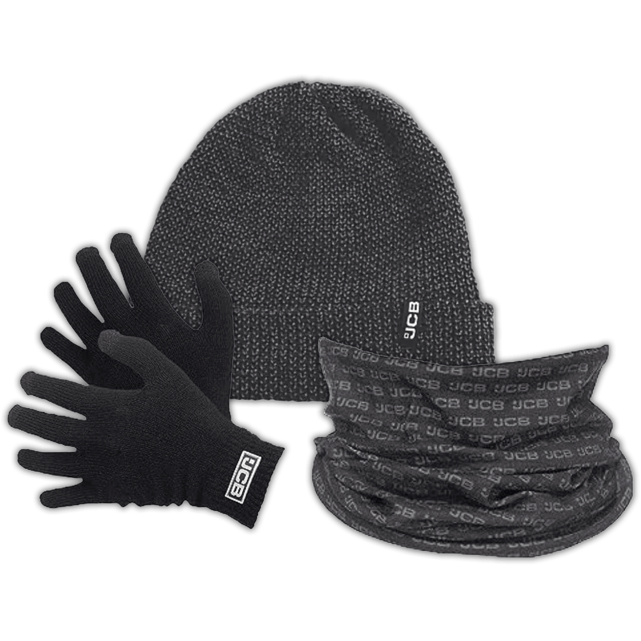 JCB Winter Set - Gloves, Beanie Hat, and Snood