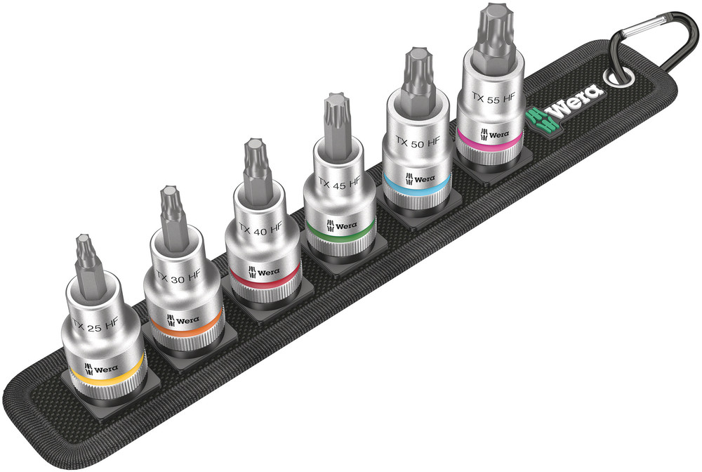 WERA Belt C 3 TORX® HF Zyklop bit socket set with holding function, 1/2" drive