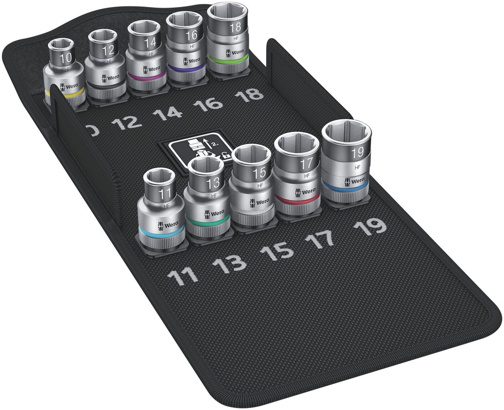 WERA 8790 HMC HF 1 Zyklop socket set with 1/2" drive, with holding function