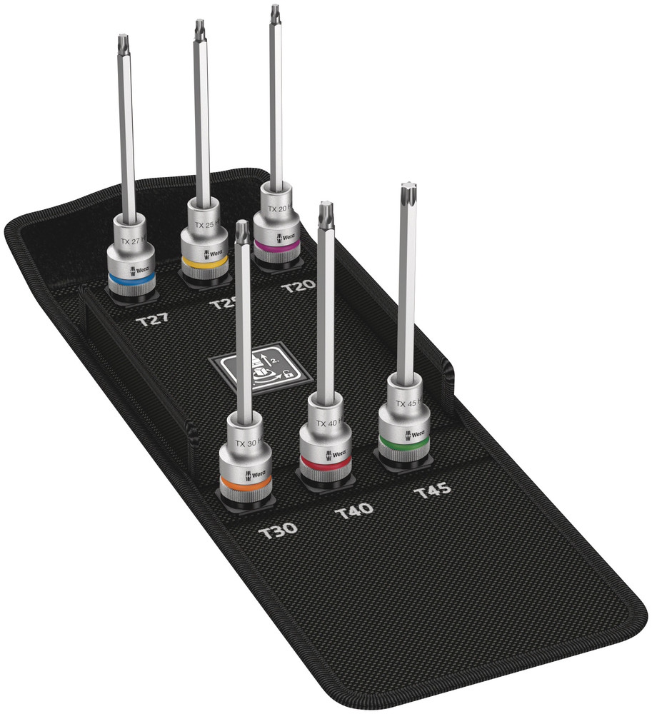 WERA 8767 C TORX® HF 2 Zyklop bit socket set with 1/2" drive, with holding function