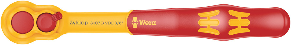 WERA 8007 B VDE Zyklop ratchet, insulated, with switch lever, with 3/8" drive 3/8"x222.0mm