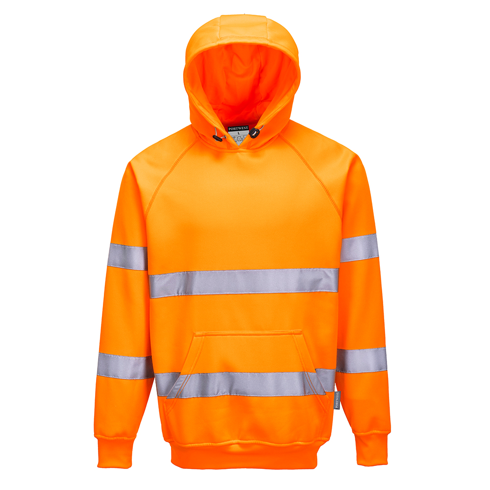 Hi-Vis Orange Hooded Sweatshirt