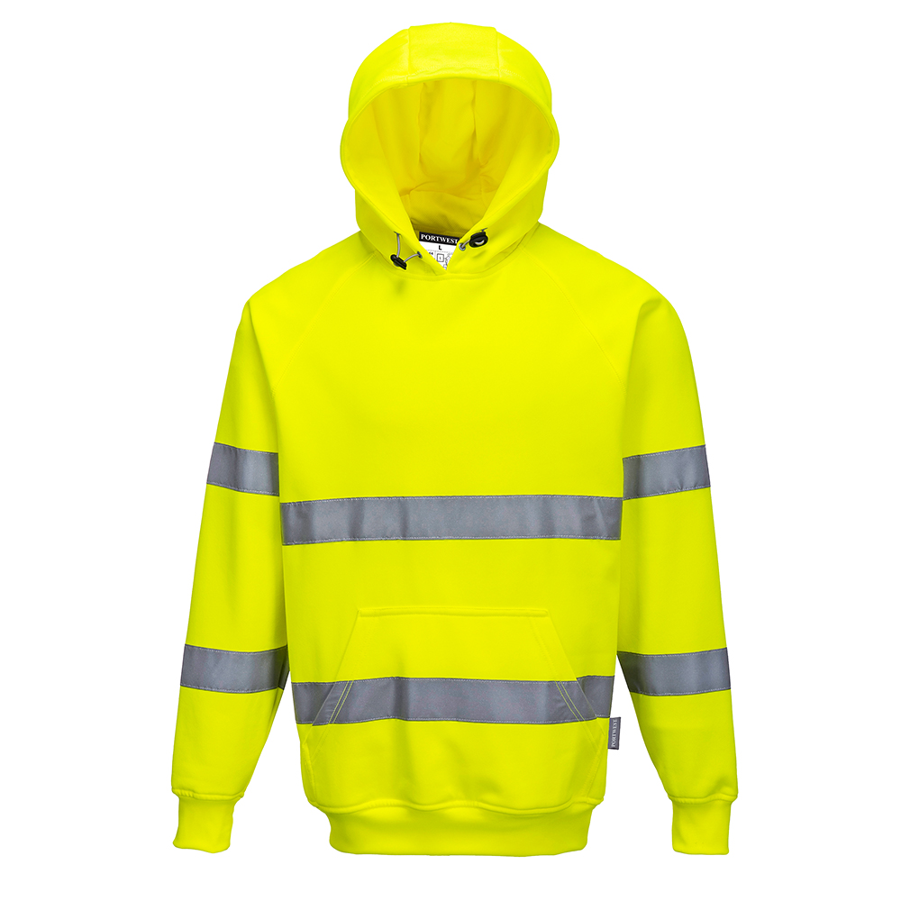 Hi-Vis Yellow Hooded Sweatshirt