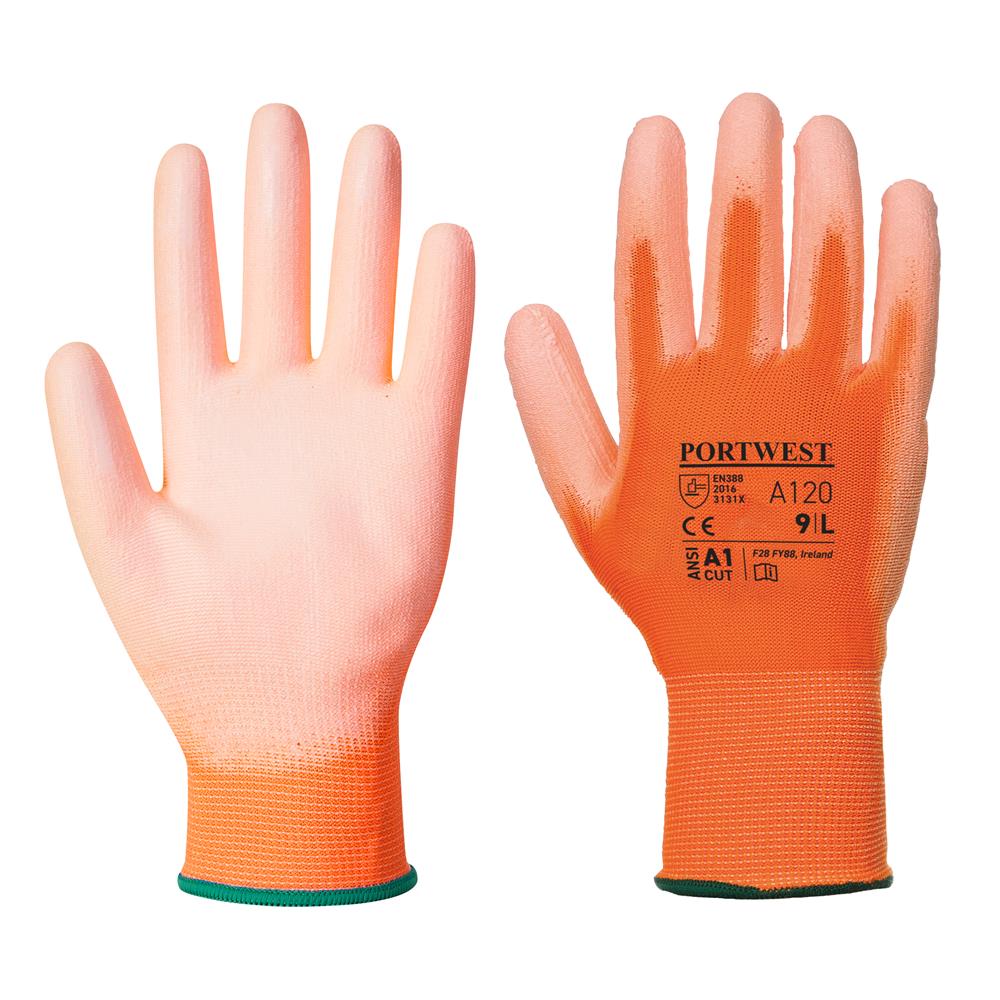 PU Coated Palm Glove Orange