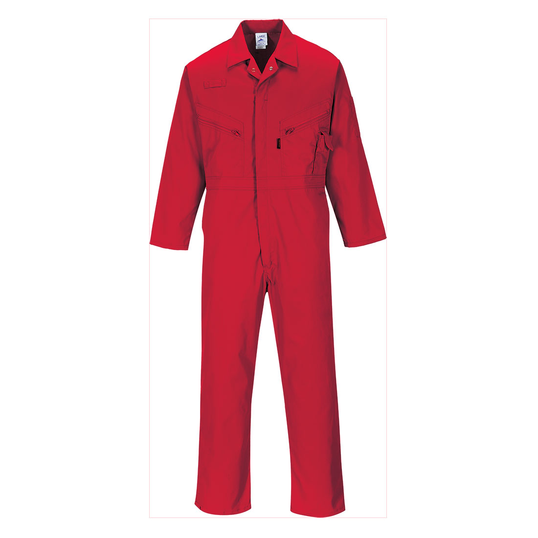 C813 - Liverpool Zip Coverall Red