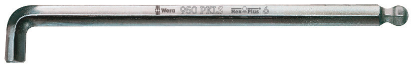 WERA 950 PKLS L-key, metric, chrome plated 4.0x140mm