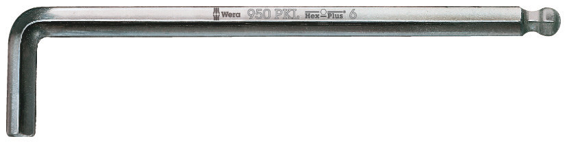 WERA 950 PKL L-key, metric, chrome-plated 3.0x126mm