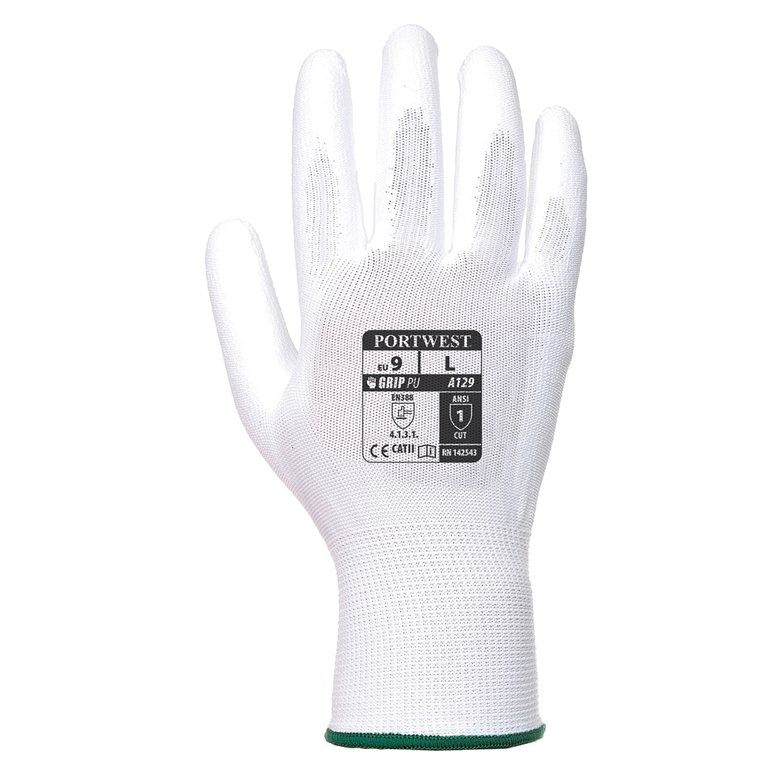 A129 PU Palm Glove - Carton (480 Pairs) White