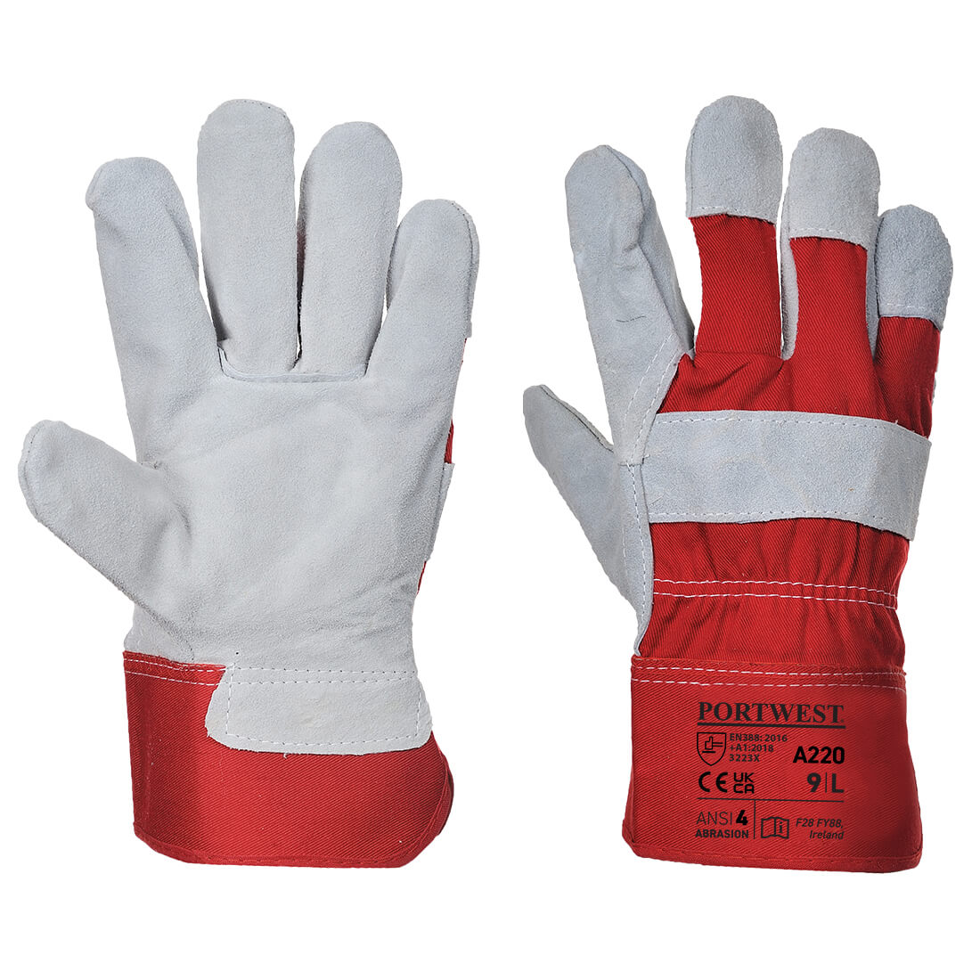 A220 - Premium Chrome Rigger Glove Red