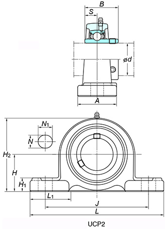 30mm Heavy Duty Pillow Block Units UCP306J-KOYO