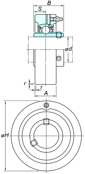 12mm Pressed Steel Pillow Block Units SBPP201-KOYO