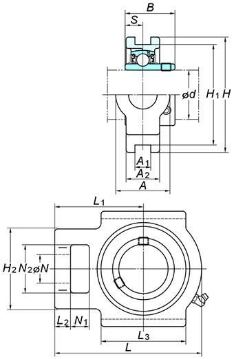 17mm Take-Up Units UCT203J-KOYO