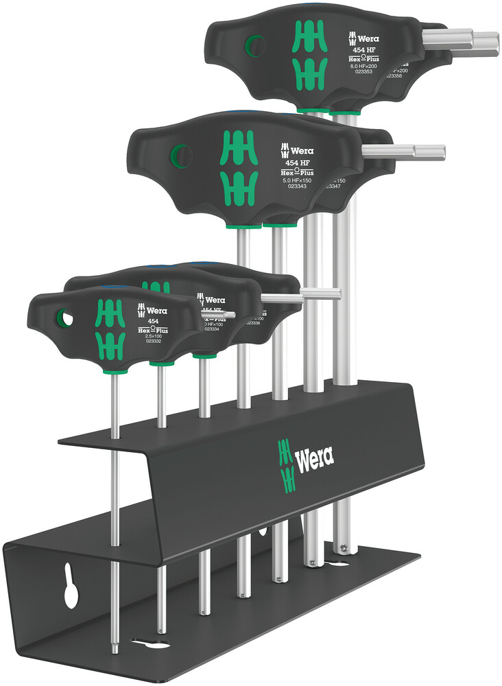 WERA 454/7 HF Set 2 Screwdriver set T-handle Hex-Plus screwdrivers with holding function
