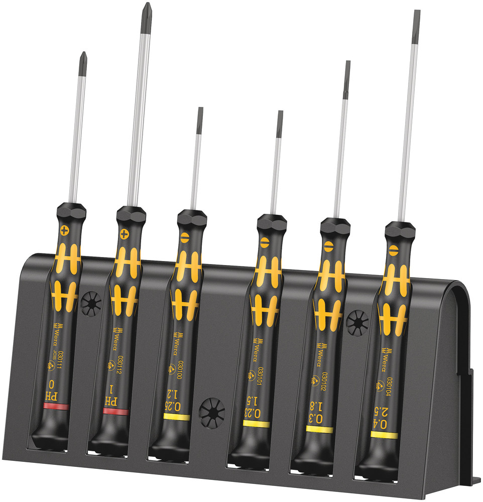 WERA 1578 A/6 ESD Screwdriver set and rack for electronic applications