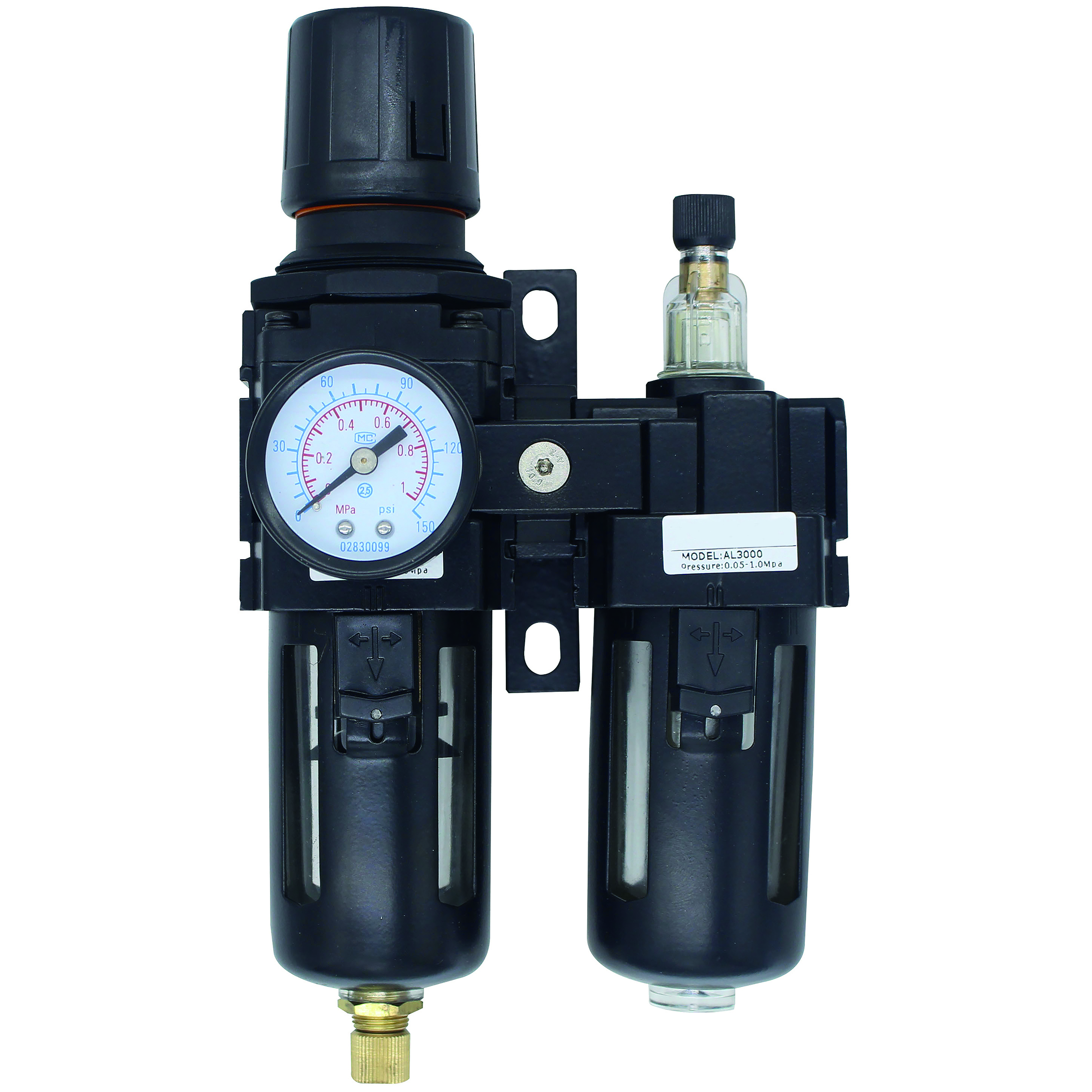 1/4" BSPP Female Filter + Regulator + Lubricator