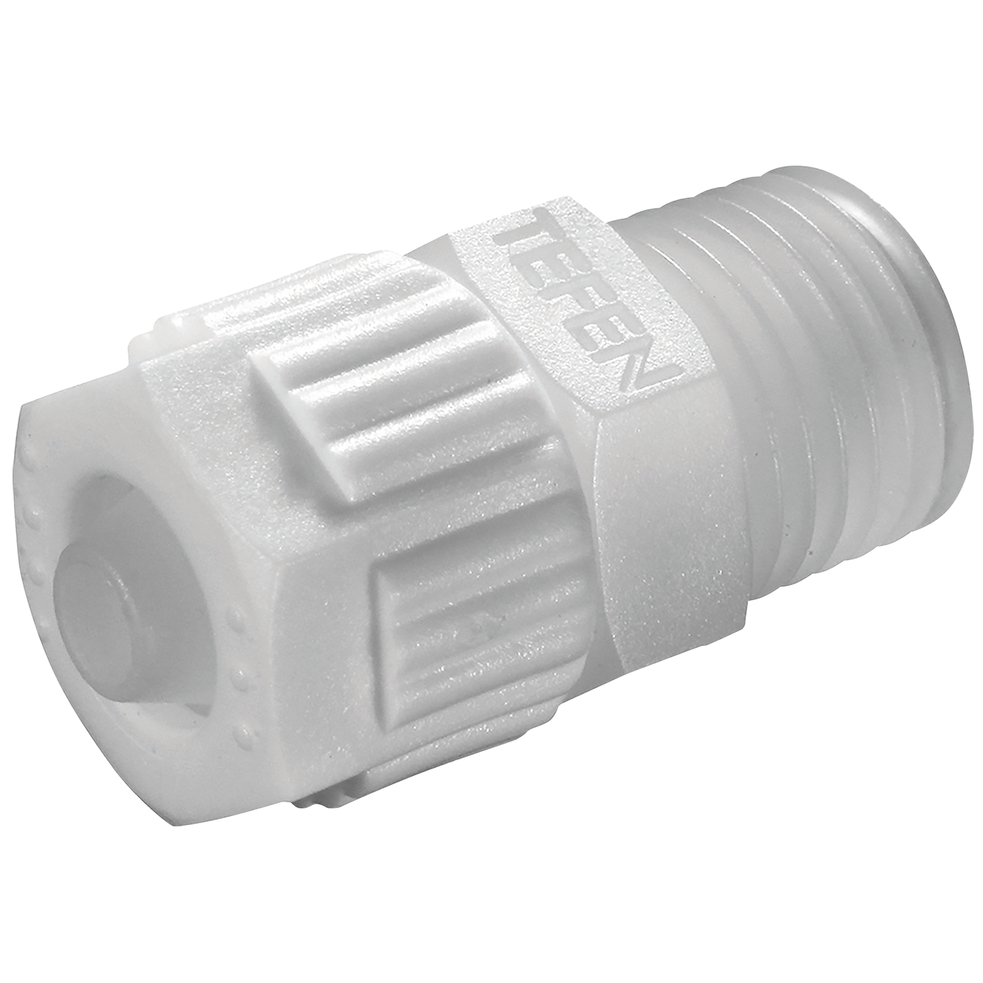 MALE CONNECTOR 6 X 1/8 PVDF