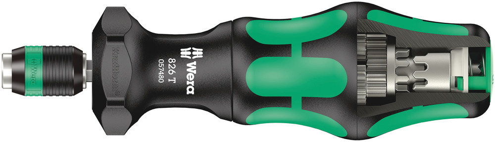 WERA 826 T Kraftform Turbo bit-holding screwdriver handle with Rapidaptor quick-release chuck 1/4"x146mm